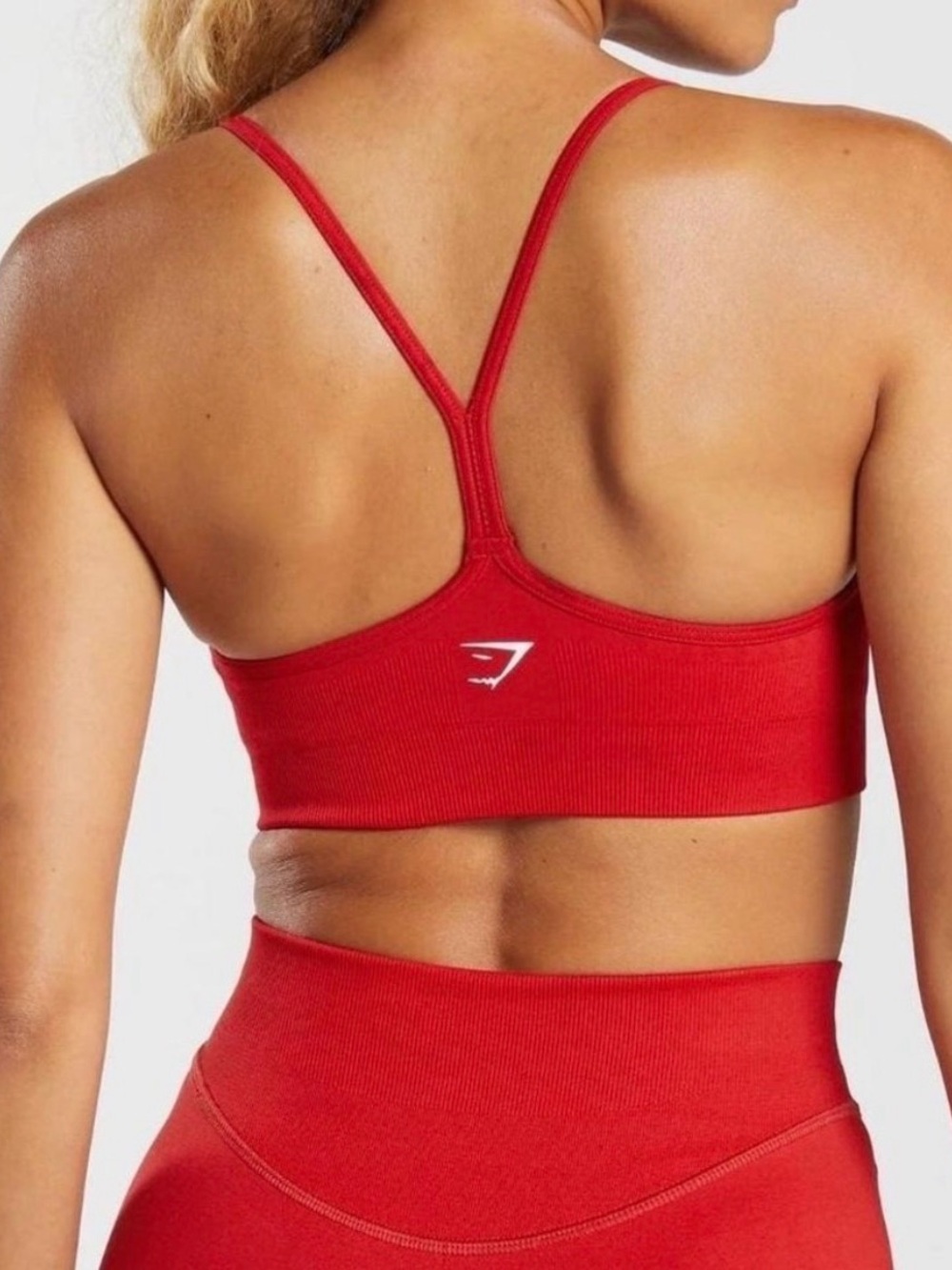 Gymshark Sweat Seamless Sport Bra Top in Salsa Red